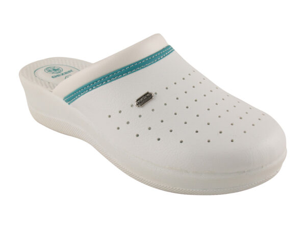 Ženske klompe – model 08231, bele, veličine 36–41