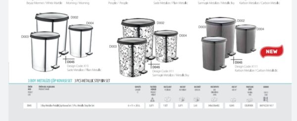 Set pedalki 3/1(6L,11L,20L) D045